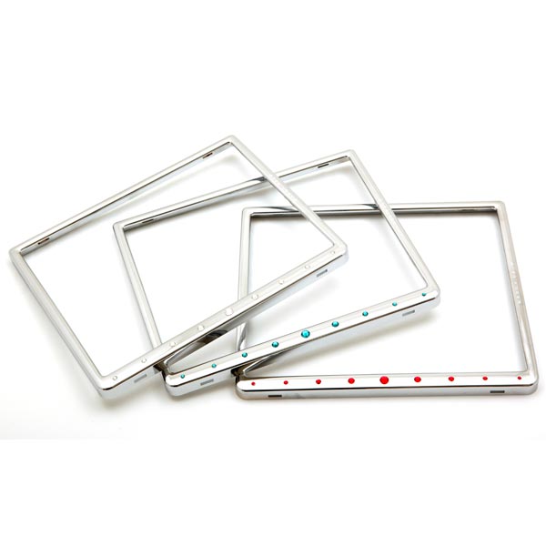 Verchromte Motorrad Kennzeichenhalter mit Swarovski Elements