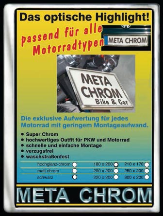 Motorradkennzeichenhalter schwarz