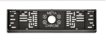 schwarzer Kennzeichenhalter