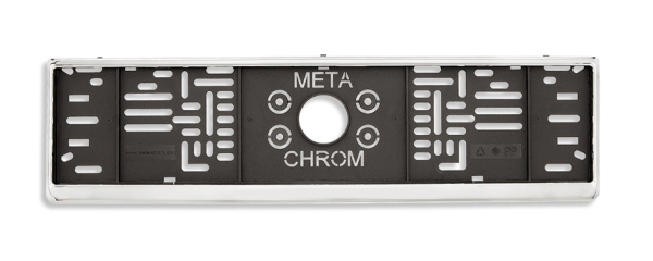 echt verchromter Kennzeichenhalter